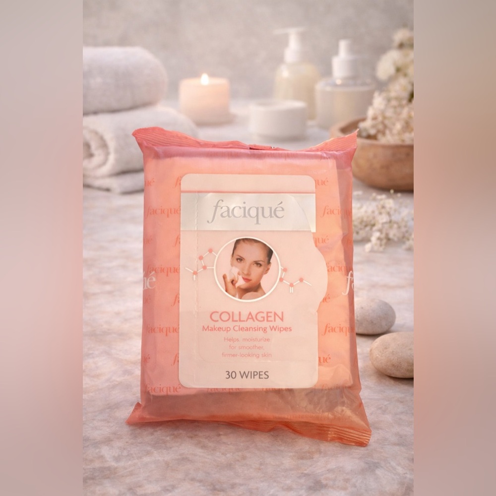 🦋 Faciqué Collagen Makeup Cleansing Wipes – 30 Count 🦋